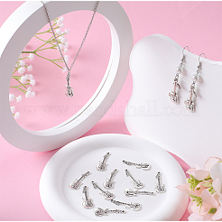 40Pcs 4 Styles Tibetan Styles Zinc Alloy Pendants&nbsp;TIBEP-SC0003-36