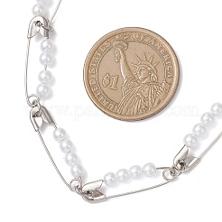 Round Imitated Pearl Acrylic Dangle Earrings & Necklaces Sets&nbsp;SJEW-JS01363