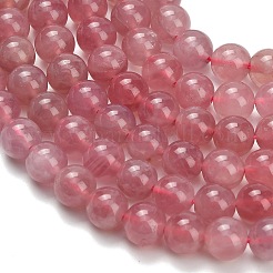 Natural Old Rose Madagascar Rose Quartz Beads Strands&nbsp;G-L642-B20-6mm