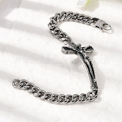 304 Stainless Steel Cuban Link Chains Bracelets&nbsp;BJEW-A092-05P