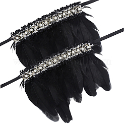 Feather Bracelets Wrist Band&nbsp;BJEW-WH20002-16B