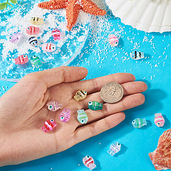 18Pcs 9 Colors Glass Beads&nbsp;LAMP-TA0001-83