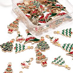 50Pcs 5 Style Alloy Enamel Pendants&nbsp;ENAM-LS0001-46-RS