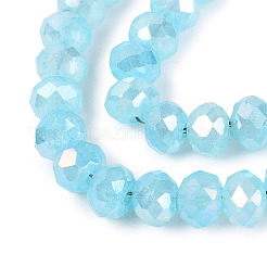 Dyed Crackle Imitation Jade Glass Beads Strands&nbsp;EGLA-Q131-02B-04