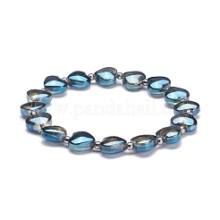 Bling Heart Glass Beads Stretch Bracelet for Women Girl&nbsp;BJEW-JB07249