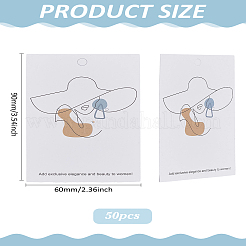 50Pcs Earring Card Holder for Earring Display&nbsp;CDIS-LP0001-09