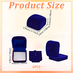 Plastic Cover with Velvet Brooch Packing Boxes&nbsp;VBOX-WH0012-06A