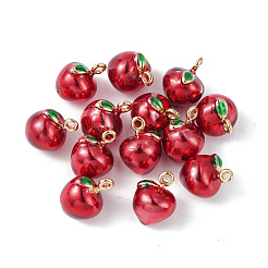 Brass Enamel Charms&nbsp;KK-G462-39LG