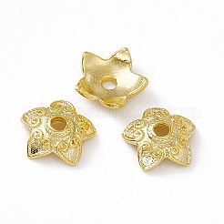 5-Petal Brass Bead Cap&nbsp;KK-A172-15G