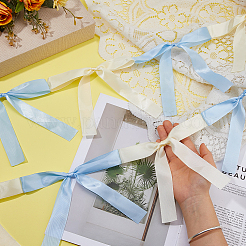 Polyester Bowknot Charms Party Banners&nbsp;DIY-WH0671-313