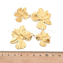 304 Stainless Steel Dangle Stud Earrings&nbsp;EJEW-D310-01G