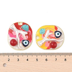 Rack Plating Alloy Enamel Pendants&nbsp;FIND-Z062-03G