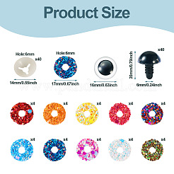 40 Sets 10 Colors Plastic Craft Eyes&nbsp;FIND-TA0003-88