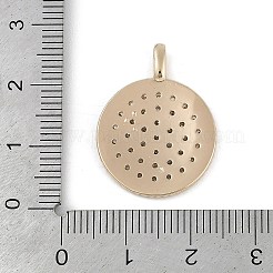 Brass Micro Pave Clear Cubic Zirconia Pendants&nbsp;KK-Z075-12G