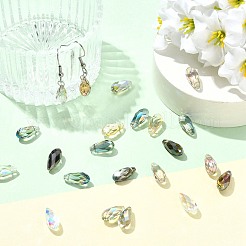 80Pcs 8 Colors Electroplate Transparent Glass Beads&nbsp;EGLA-FS0002-65