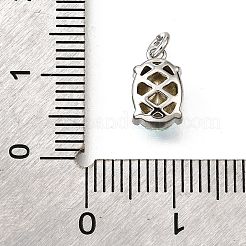 Brass Glass Charms&nbsp;KK-V011-33P
