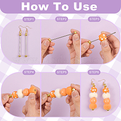 10 Pairs 2 Styles Brass with Iron & Alloy Bar Beadable Hoop Earring Findings&nbsp;EJEW-UN00034