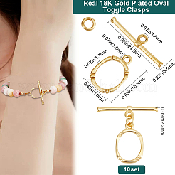 10 Sets Brass Toggle Clasps&nbsp;KK-BBC0015-83