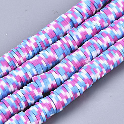 Handmade Polymer Clay Beads Strands&nbsp;CLAY-R091-8mm-01