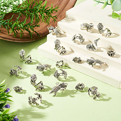 20Pcs 4 Styles Alloy Bead Caps & Spacer Beads & Pendant Cabochons Settings Finding Kits&nbsp;FIND-TA0010-48