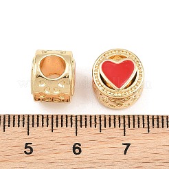 Alloy Enamel European Beads&nbsp;AL-CBAC2D3-22G-04