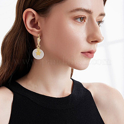 2Pcs Brass Micro Pave Clear Cubic Zirconia Hoop Earring Findings&nbsp;KK-TA0003-35