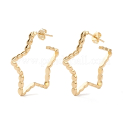 Brass Half Hoop Earrings&nbsp;EJEW-Z002-14G