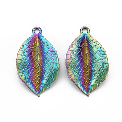 Rainbow Color Alloy Pendants&nbsp;PALLOY-S180-293-NR