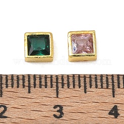 Brass Pave Cubic Zirconia Beads&nbsp;CU-CBABB5B-02G