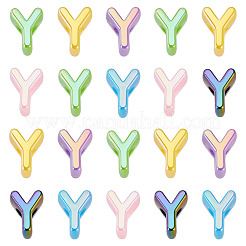 20Pcs UV Plating Opaque Acrylic European Beads&nbsp;OACR-TADJ0001-16Y