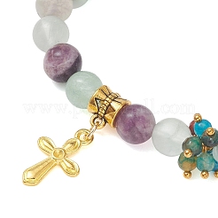 Religion Alloy Cross Charm Bracelets&nbsp;BJEW-JB13402