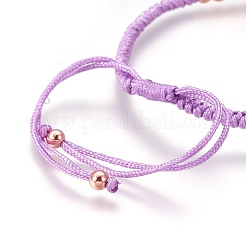 Nylon Cord Braided Bead Bracelets Making&nbsp;BJEW-F360-FRG10