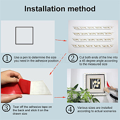 PVC Flowers Pattern Mirror Self-adhesive Sticker&nbsp;FIND-WH0152-356A