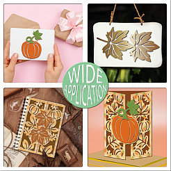 Autumn Pumpkin & Maple Leaf Carbon Steel Cutting Dies Stencils&nbsp;DIY-WH0309-2155