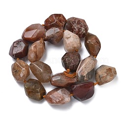 Natural Green Lodolite Quartz Beads Strands&nbsp;G-L650-N01-01