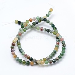 Natural Indian Agate  Round Beads Strands&nbsp;X-G-P100-01
