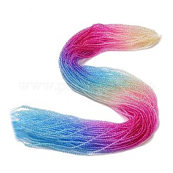 Transparent Gradient Color Glass Beads Strands&nbsp;GLAA-G101-2mm-11