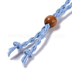 2 Colors 2PCS Adjustable Braided Waxed Cord Macrame Pouch Necklace Making&nbsp;MAK-PH0004-29