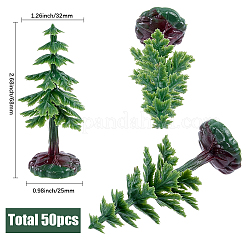 50Pcs Tree Miniature Ornaments&nbsp;AJEW-SP0003-59