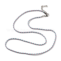 2MM Braided Round Polycotton Cord Necklace Making with Alloy Lobster Claws Clasps and Iron End Chains&nbsp;NJEW-Q031-01B