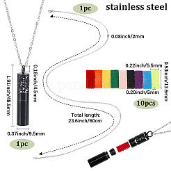 304 Stainless Steel Hollow Cloud Column Perfume Bottle Pendant Necklaces&nbsp;NJEW-SC0001-47A