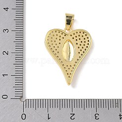 Two Tone Brass Micro Pave Clear Cubic Zirconia Pendants&nbsp;KK-L268-025G-01