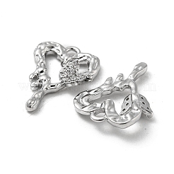 Brass Micro Pave Cubic Zirconia Pendants&nbsp;KK-H460-43P