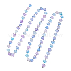 Iron Acrylic Handmade Heart Link Chains&nbsp;AJEW-JB01449