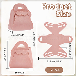 12Pcs Folding Hollow Heart Bag Shaped PU Leather Candy Gift Tote Boxes for Christmas Party Wedding Favors&nbsp;ABAG-AR0001-10