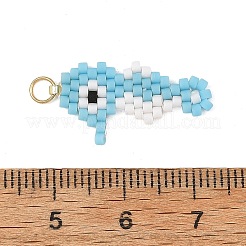 Glass Seed Beaded Pendants&nbsp;PALLOY-MZ01420-01