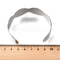 304 Stainless Steel Open Cuff Bangles&nbsp;BJEW-S172-02P