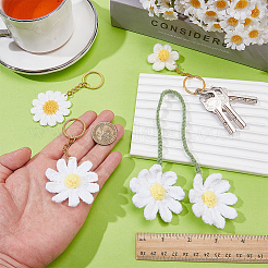 4Pcs Cotton Flower Keychain and Hanging Ornament&nbsp;KEYC-PH01609