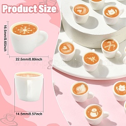 35Pcs 7 Styles Christmas Resin Latte Art Coffee Display Decorations&nbsp;DJEW-CJ0001-34