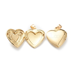 Brass Locket Pendants&nbsp;KK-P199-18G